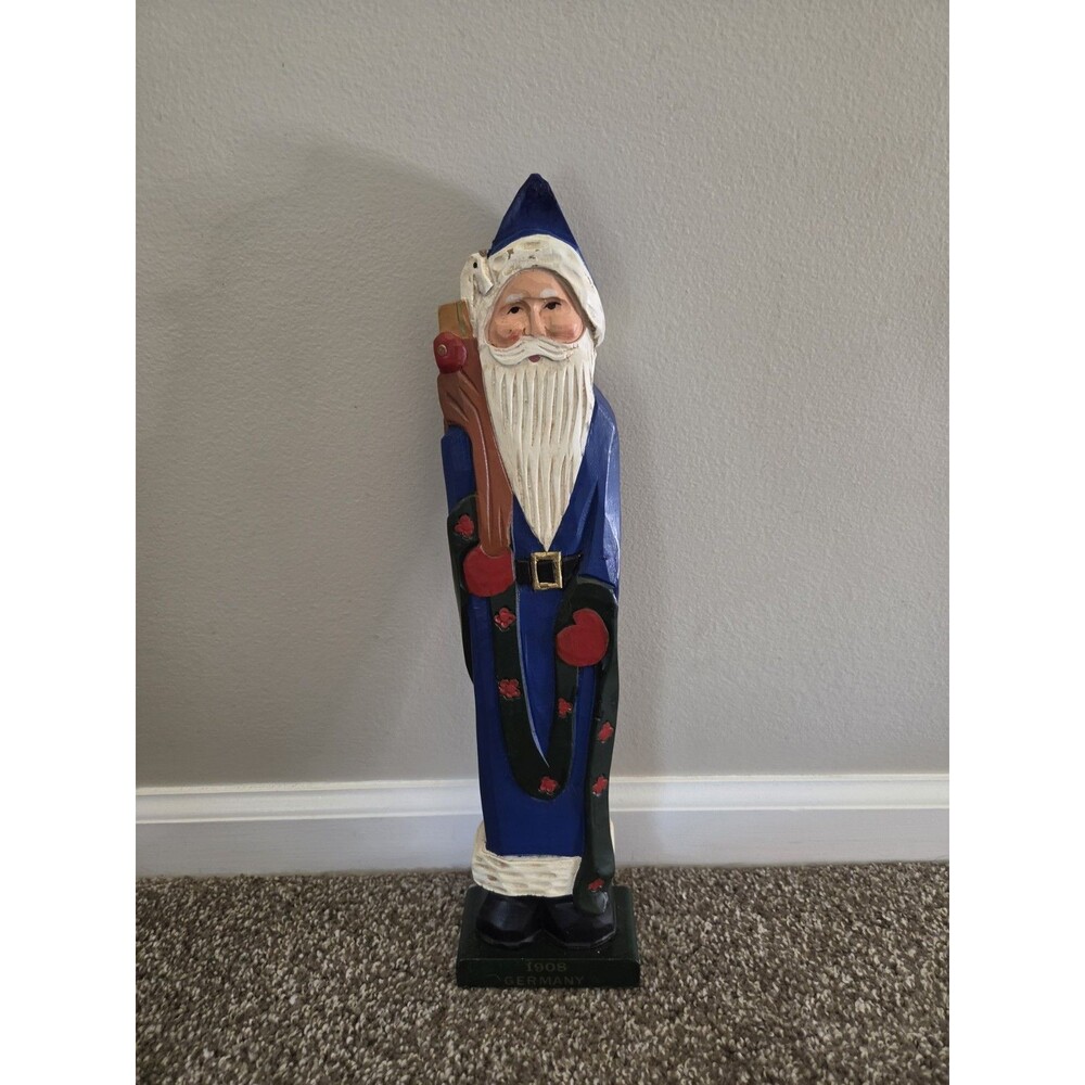 Vtg Grandeur Noel Collectors Edition Carved Wooden Santas Of World Germany 1908